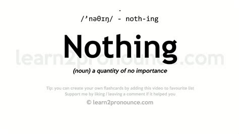 nothings definition.